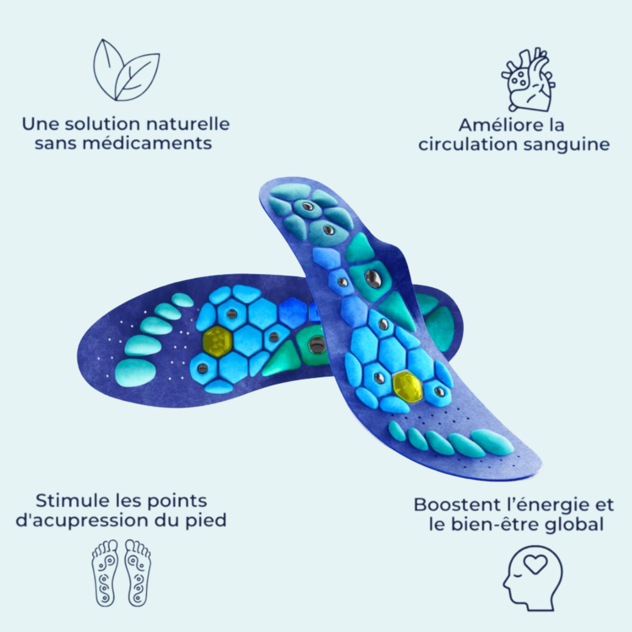 ErgoShoes™ — Semelles d’acupression bien-être